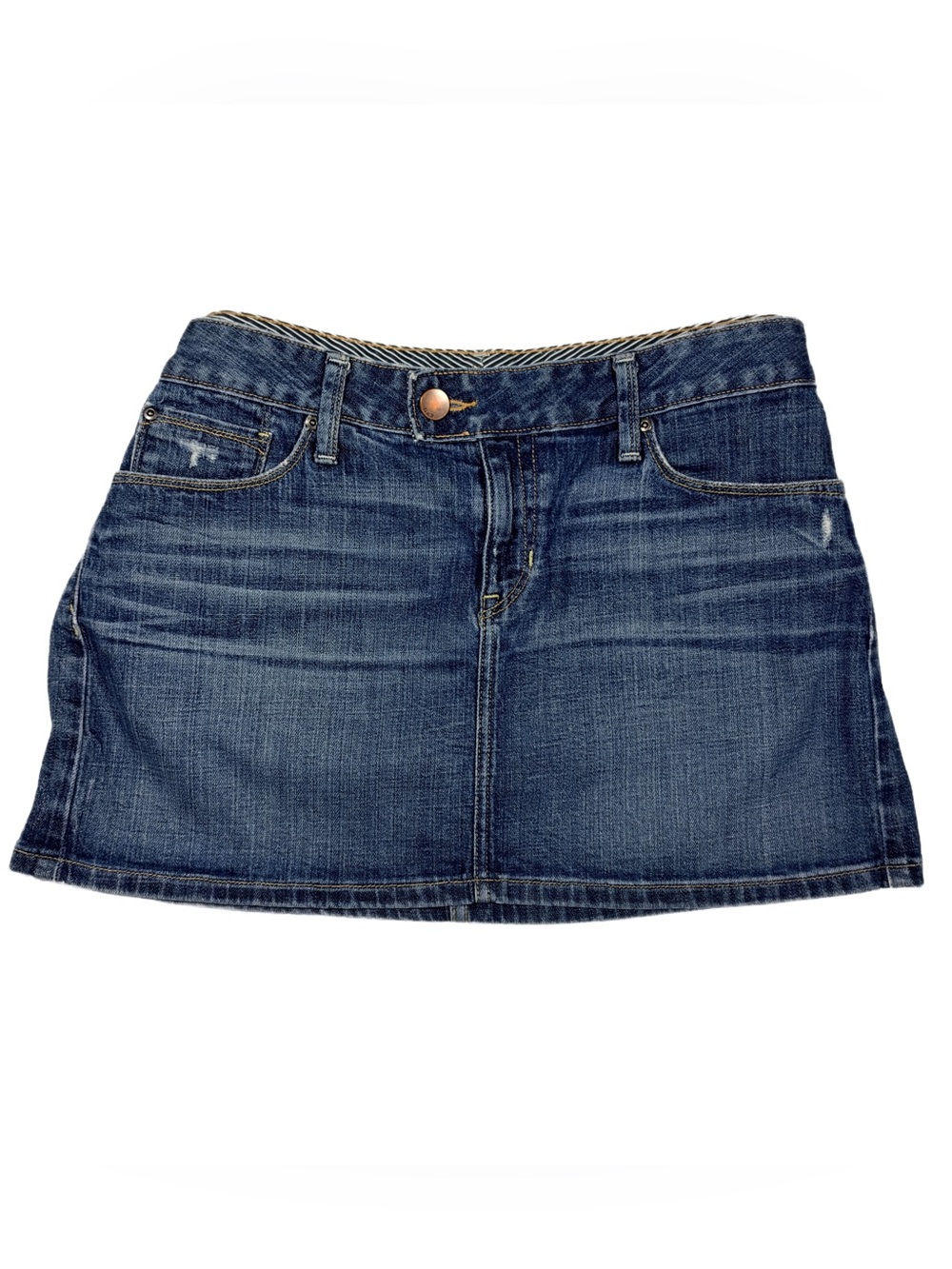 y2k GAP Dark Blue Washed Denim Micro Mini Skirt